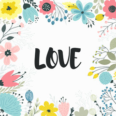 Beautiful greeting card with floral.