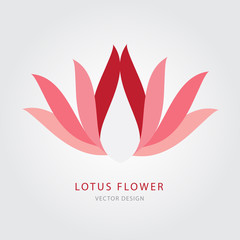 Lotus flower logo vector illustration, icon, sign, symbol