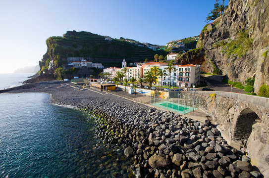 Beach in Ponta do Sol, Madeira, Portugal