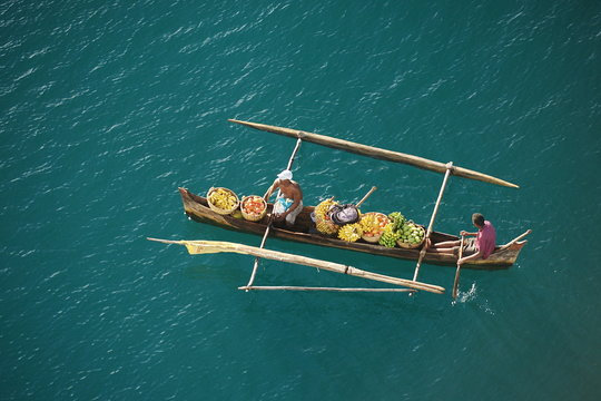 Fototapeta Madagascar. Fishing boats of the Indian Ocean