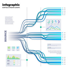 Flow chart process tree vector infographic