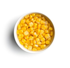 Corn seed in bowl.