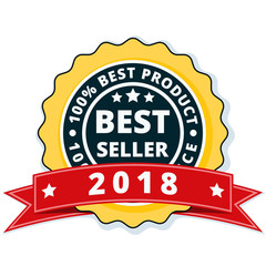 Best Seller 2018 label illustration