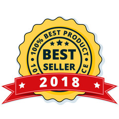 Best Seller 2018 label illustration