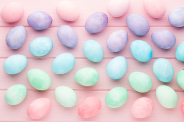 Pink pastel color tulip on the white background. Easter background.