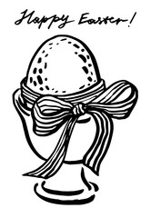 Happy Easter. Vector hand drawn graphic illustration.