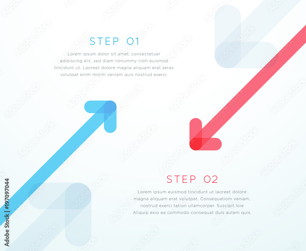 Poster abstract vector arrow 2 point template infographic