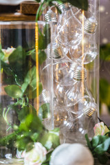 Bunch of bulbs in a vase.