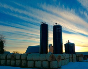 Last Light Over Farm