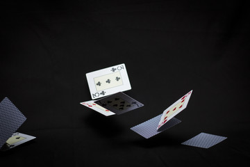 Flying playing cards