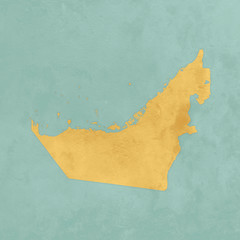 Carte texturée des Emirats Arabes Unis