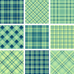 Set of seamless tartan patterns