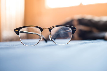 Vintage glasses with vintage tone