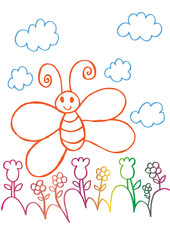 Butterflies play in the Park.