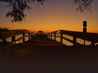 Jetty at sunset