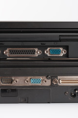 Comparing of laptops, new modern and old laptop, present and past