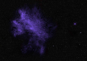 Naklejka na ściany i meble Deep Space, Ultra Violet Nebula and Star Fields