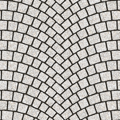 Arched cobblestone pavement texture 084