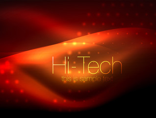 Glittering neon glowin wave, techno modern art abstract background, magical shiny template