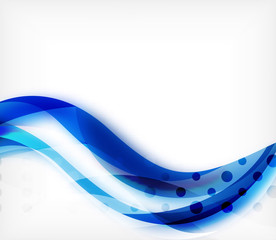 Vector colorful wavy stripe on white background with blurred effects. Vector digital techno abstract background
