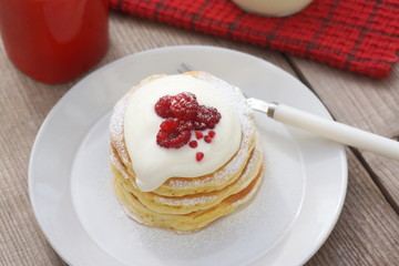 ラズベリーのパンケーキ