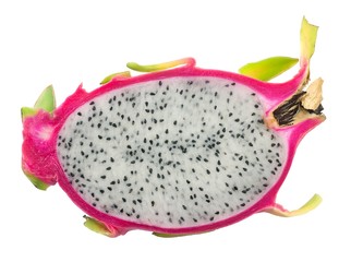 Fresh Ripe Dragon Fruit on A White Background