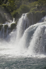 Scenic View of beautiful nature, water and waterfall At Krka National Park, Coatia