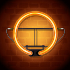 iluminated neon label icon vector illustration design