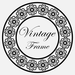 Vintage round frame