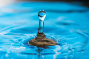 Fototapeta na wymiar blue water drop