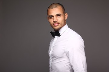 Obraz premium Mixed race man