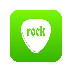 Rock stone icon digital green