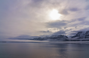 Clouds and fog on the Chilkat Inlet