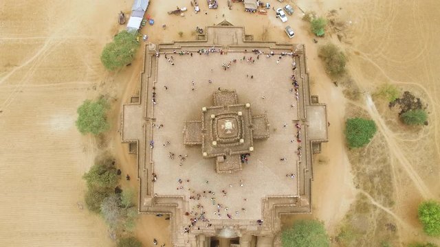 Dhammayangyi temple aerial view before earthquake, Bagan, Myanmar