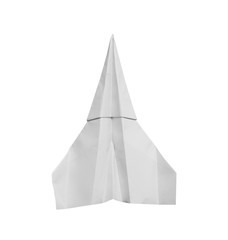 Airplane origami, white folding paper