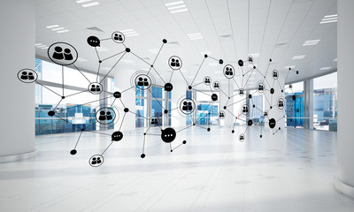 Obraz premium Networking and wireless connection as concept for effective modern business