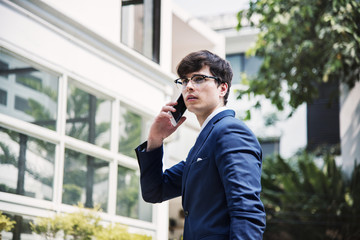 Businessman communicating on the phone