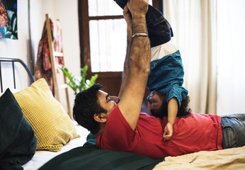 Fototapeta premium A happy Indian family