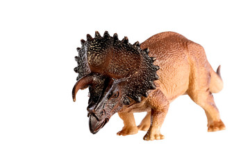 Dinosaur triceratops and monster model Isolated white background