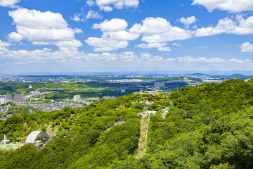 須磨浦公園鉢伏山から垂水区、西区方面を望む;神戸市須磨区にて