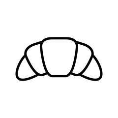 Naklejka premium Croissant icon outline