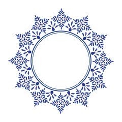 blue ornamental round