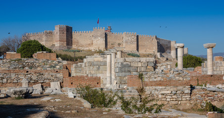 Fototapeta na wymiar Ruins of ancient Greek, Antalya, Turkey