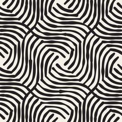 Hand drawn striped seamless pattern with brushstrokes tiling. Abstract freehand texture for print