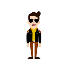cool man flat illustration