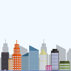 Fototapeta premium City Building Vector Template Design