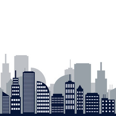 Naklejka premium City Building Vector Template Design