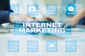 Internet marketing concept. SEO. Business and technology.