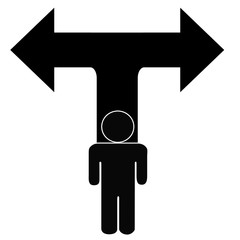 分かれ道のイラスト