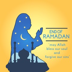 End of ramadan illustration